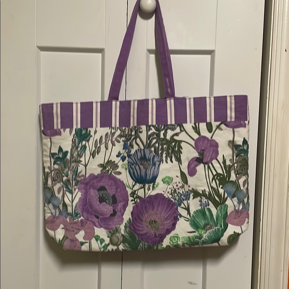 Estee Lauder Purple Floral Tote Bag